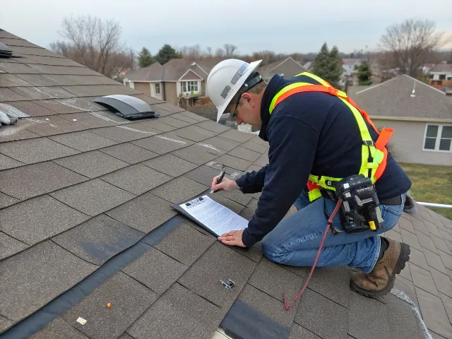 Window technician installing a window